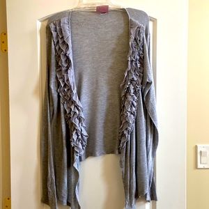 Beautiful heather Grey open style cardigan in size M